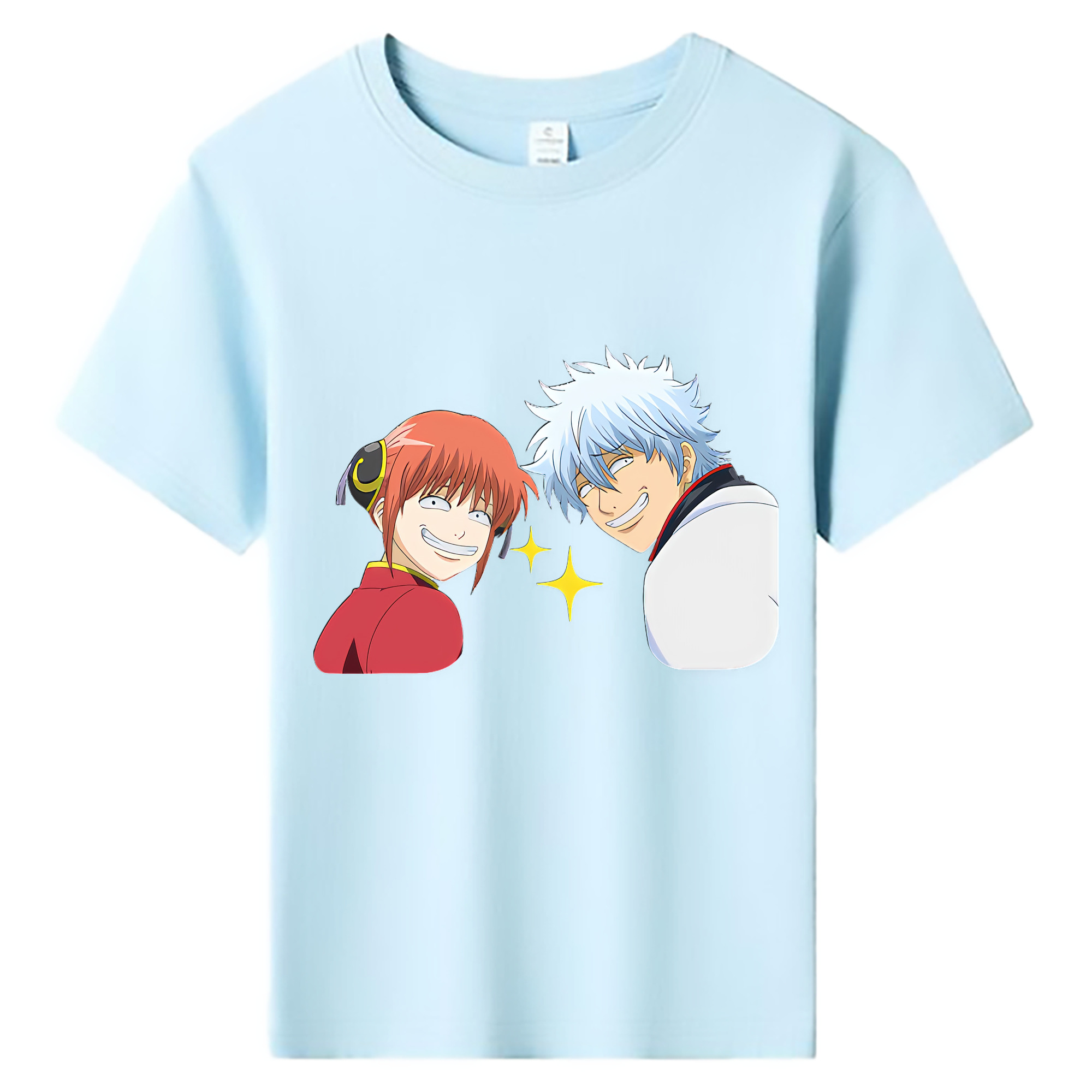 （画像用） ぎんたま 坂田銀時（さかたぎんとき） 神楽 志村新八（しむら しんぱち） GINTAMA Sakata Gintoki Kagura Shimura Shinpachi 綿100％キッズTシャツ（フロントプリント）